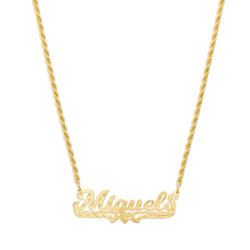 heart-shaped necklaces for women -THE SINGLE HEART CUT NAMEPLATE NECKLACE