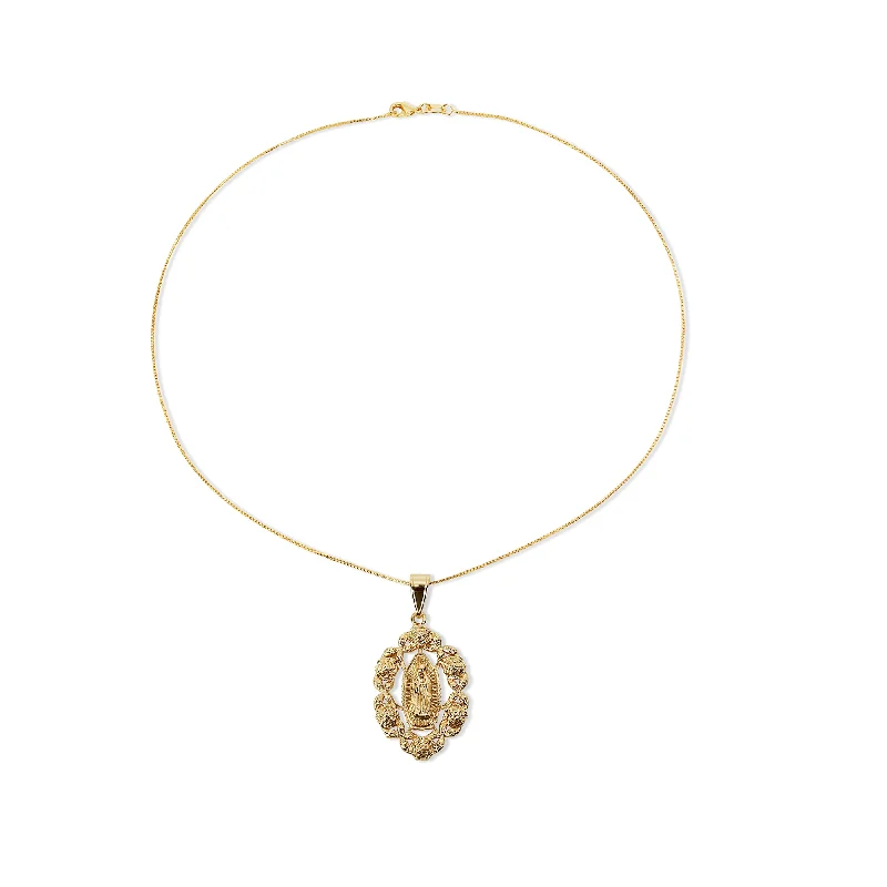 fashion necklaces for women -THE ROSE GUADALUPE PENDANT NECKLACE