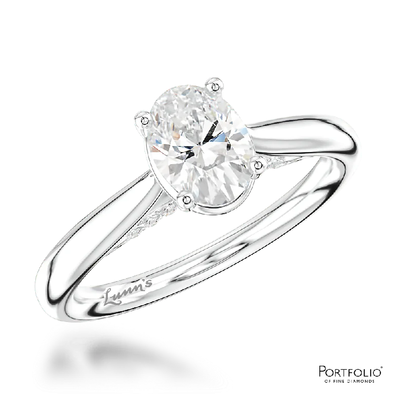 wedding ring sets for women -Solitaire 0.70ct D VS2 Diamond Platinum Ring