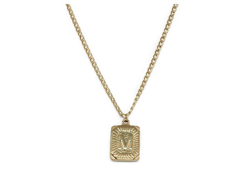 stylish chain necklaces for women -Initial Pendant Necklace