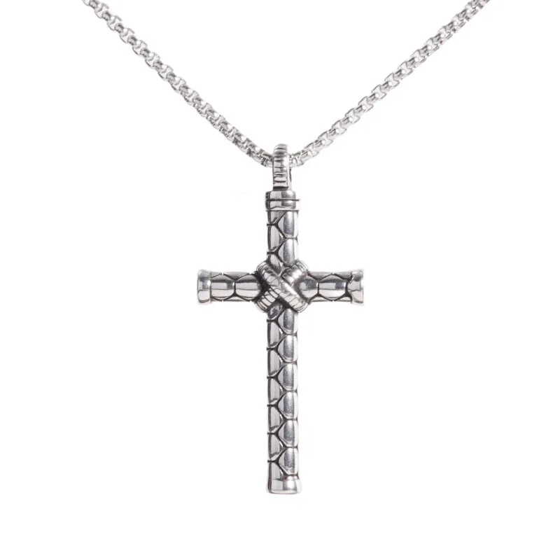 contemporary necklaces for women -Stainless Steel Roman Latin Cross