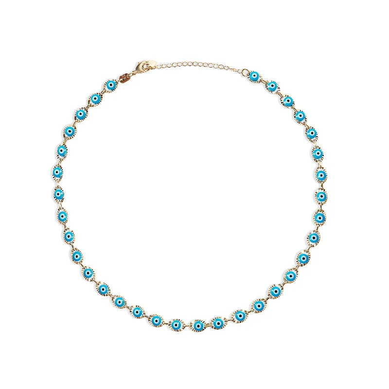 long necklaces for women -THE LIGHT BLUE EVIL EYE NECKLACE