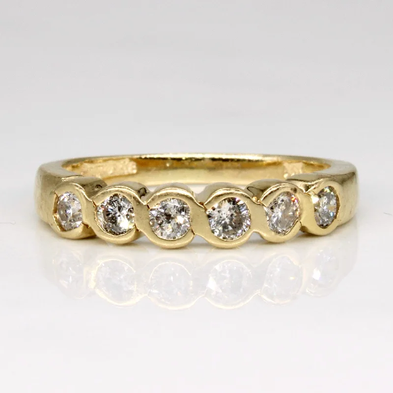 statement rings for women -Bezel Set Diamond Ring | 0.36ctw | SZ 5.5 |