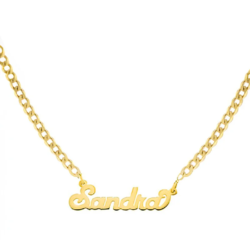 celestial necklaces for women -THE NAMEPLATE NECKLACE (CURB CHAIN)