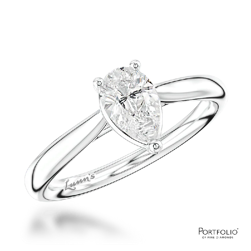 fashion-forward rings for women -Solitaire 0.40ct F VS2 Diamond Platinum Ring