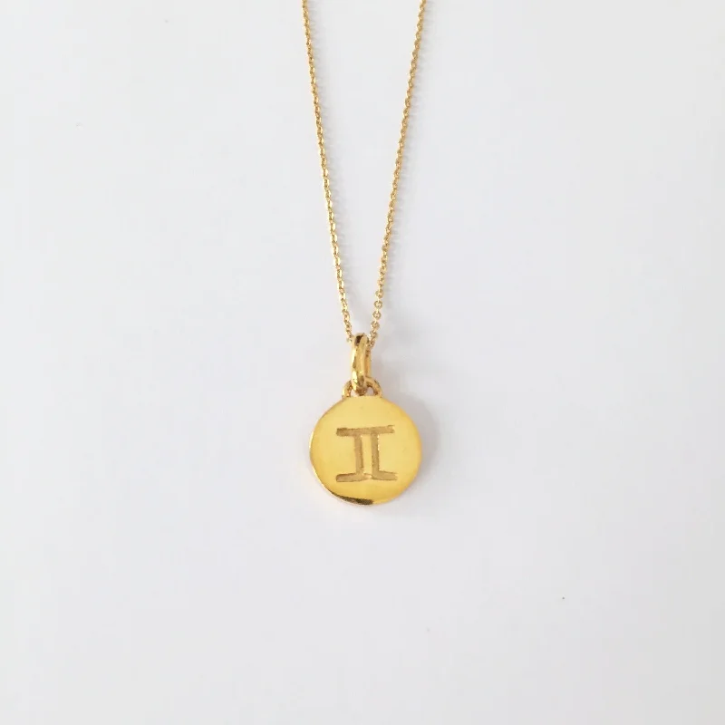 classic necklaces for women -Gemini Necklace, Solid Gold