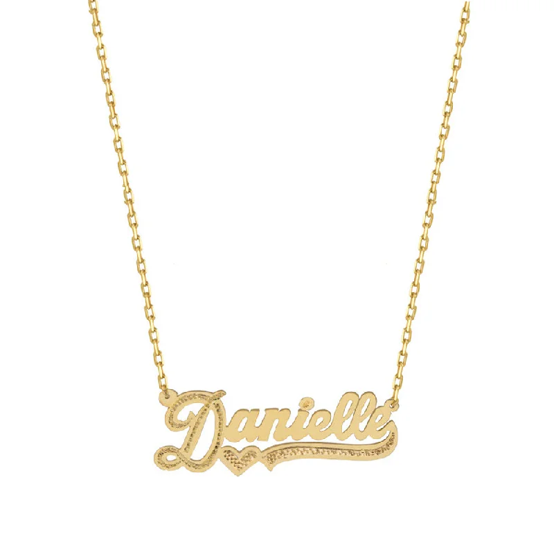 luxury fashion necklaces for women -THE CUT TONE NAMEPLATE NECKLACE