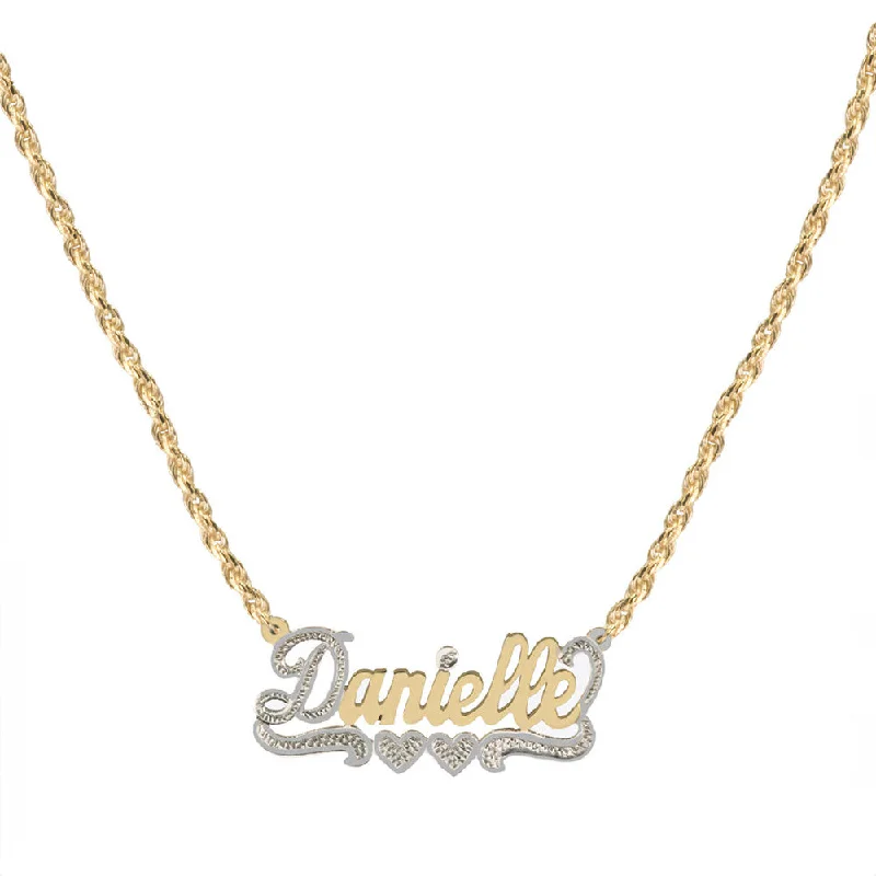 layered chain necklaces for women -THE CLASSIC ROPE NAMEPLATE NECKLACE