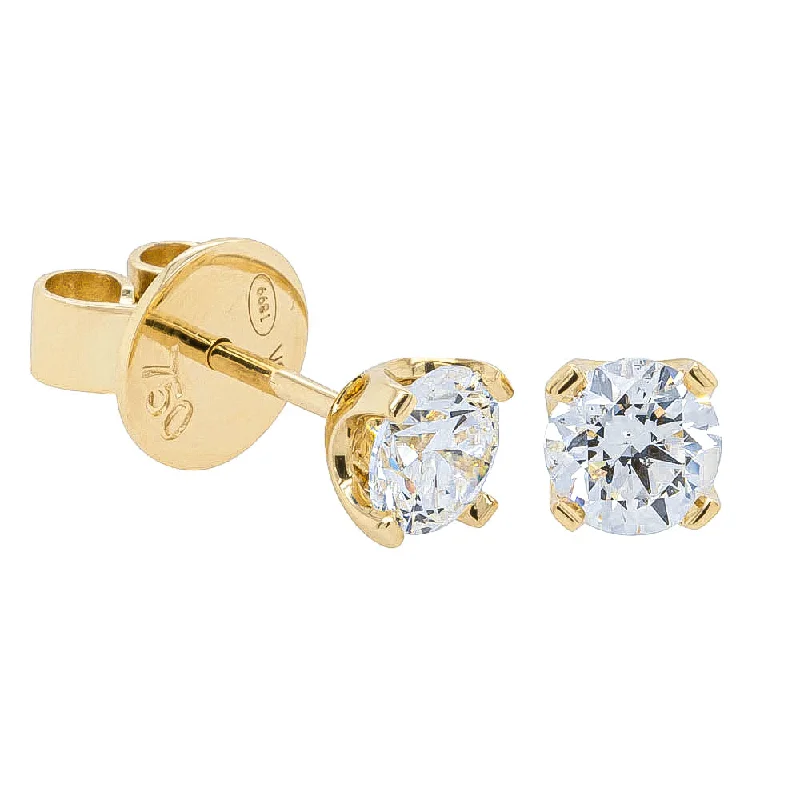 pearl earrings for women -18ct Yellow Gold 1.00ct Diamond Blossom Stud Earrings