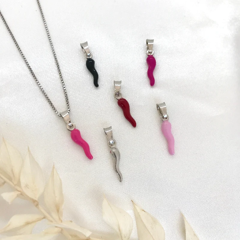 choker necklaces for women -925 Sterling Silver Cornetto Necklaces- 6 Colours