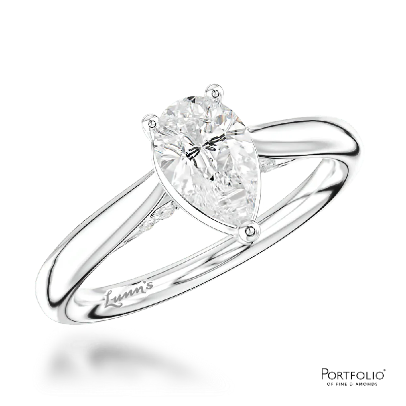 luxury diamond rings -Solitaire 0.70ct E SI1 Diamond Platinum Ring