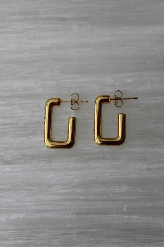 women’s sterling silver earrings -Linear Luxe Earrings