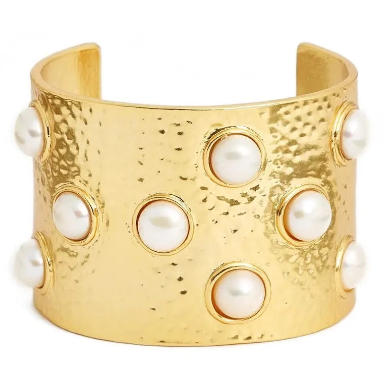 pearl bangles for women -Pearl Cuff Bracelet