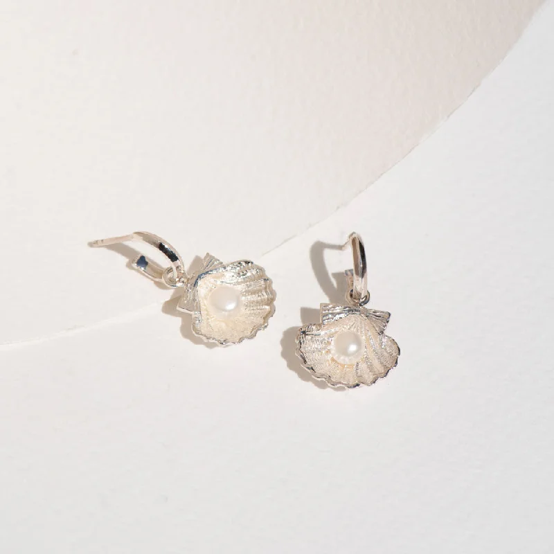 hoop earrings for evening wear -Zoe & Morgan x Walker & Hall Camino Pearl Earrings - Sterling Silver