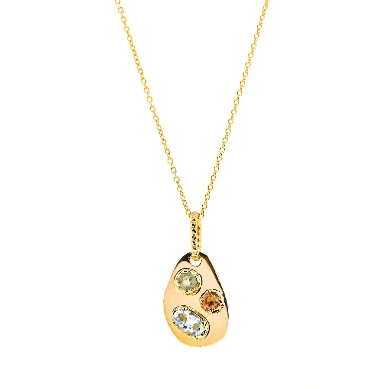 pendant necklaces for women -Medley Pendant No. 2 Necklace (Oval), Solid Gold | ONE-OF-A-KIND