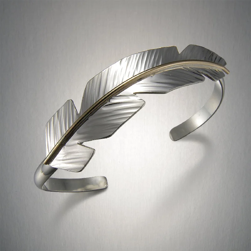 women’s bangles -8015 - Feather Cuff