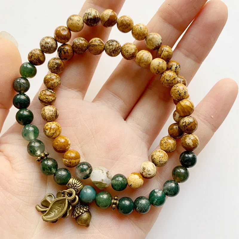 wide bangles for women -Stone of Agriculture Bracelet