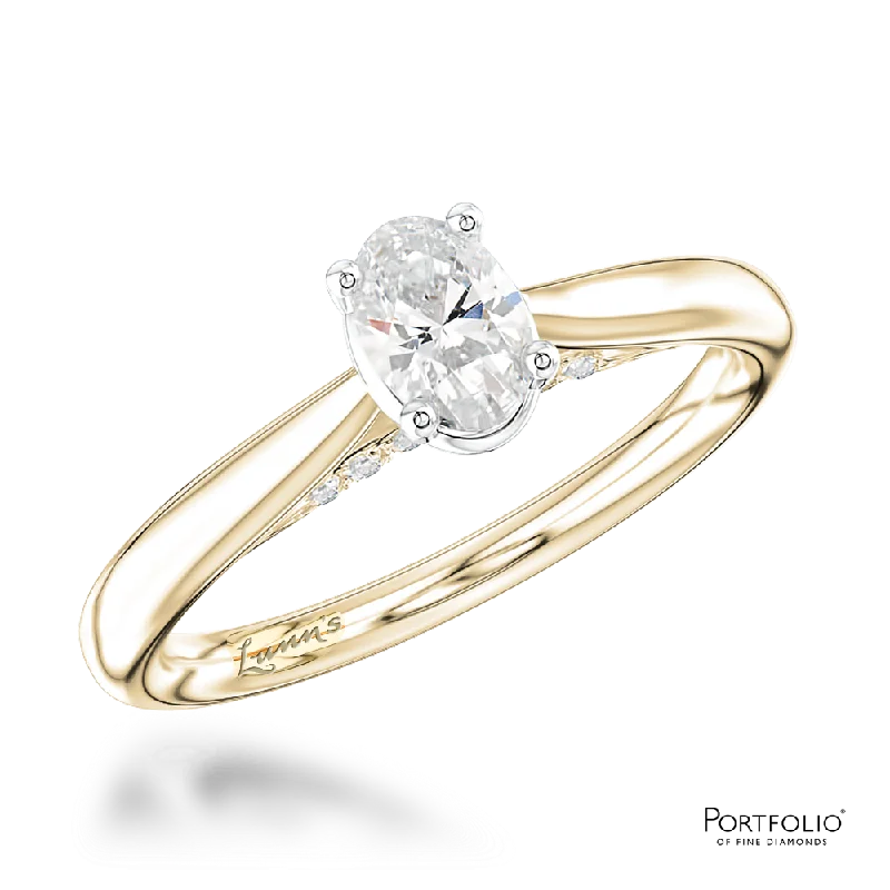 women’s infinity rings -Solitaire 0.30ct D VS1 Diamond Yellow Gold/Platinum Ring