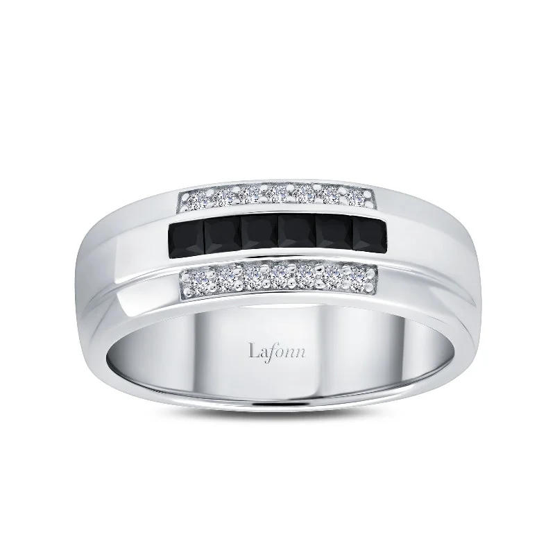 vintage rings for women -Lafonn Men Diamond Ring R0419CBP