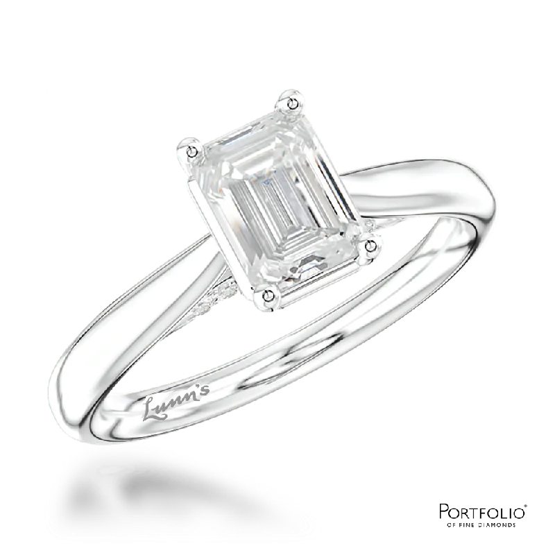 diamond rings for women -Solitaire 1.00ct E VS1 Diamond Platinum Ring