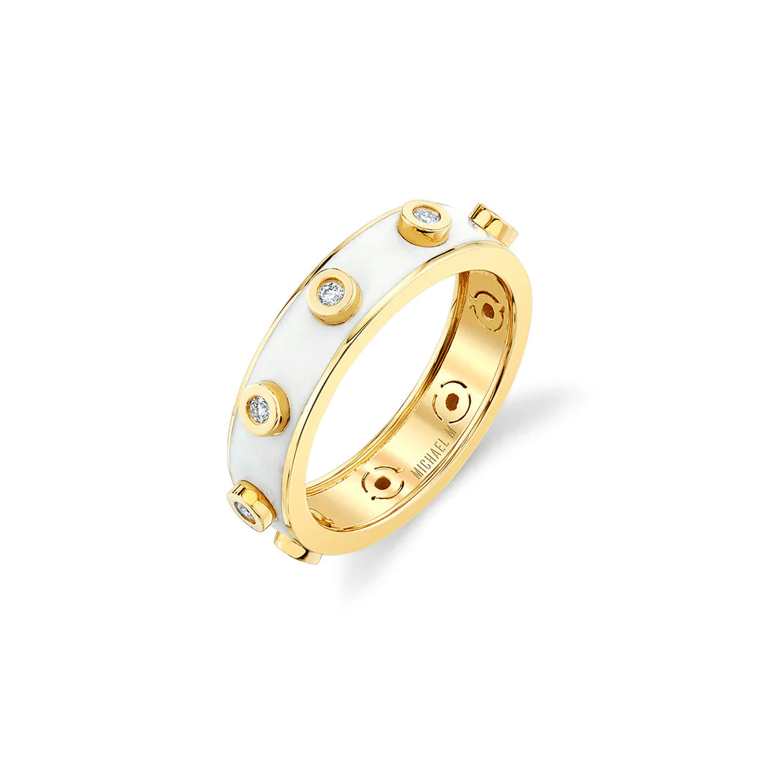 ring sets for women -Chroma Extruded Bezel Ring F483