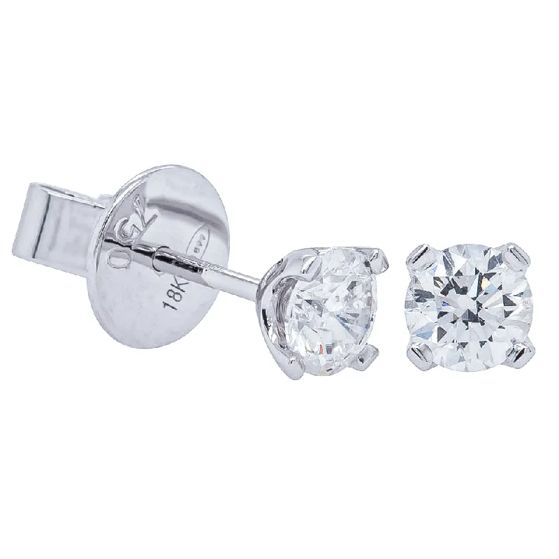 classic diamond earrings -18ct White Gold .80ct Diamond Blossom Stud Earrings