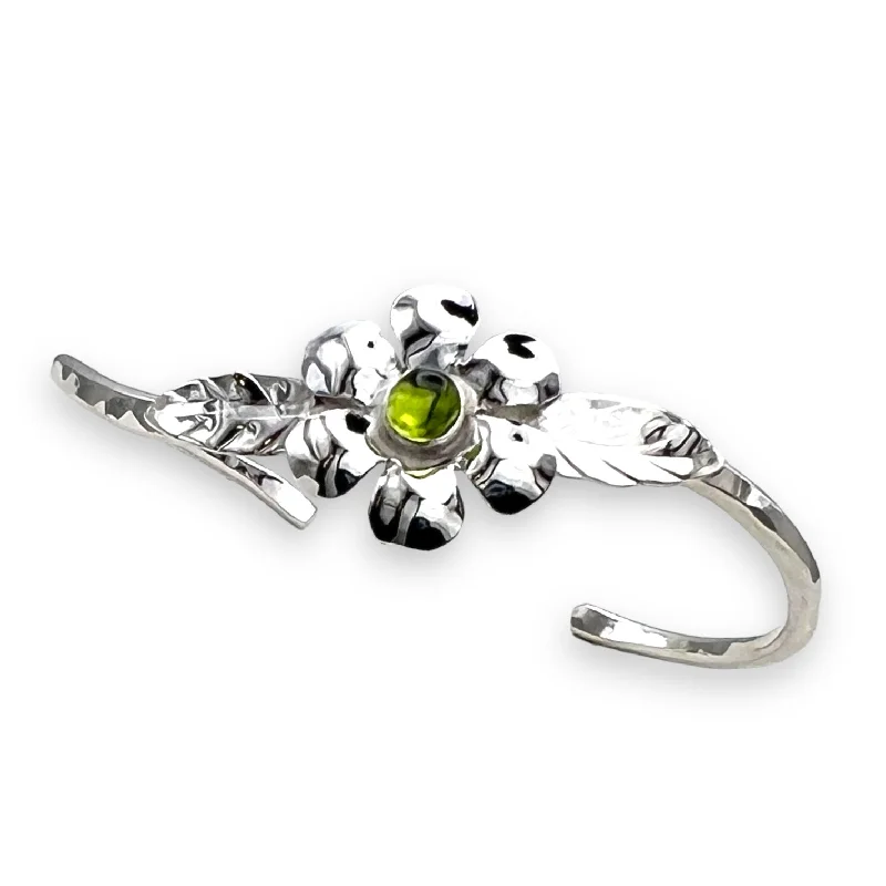 bangles with gemstones -8043 - Flower Power Cuff