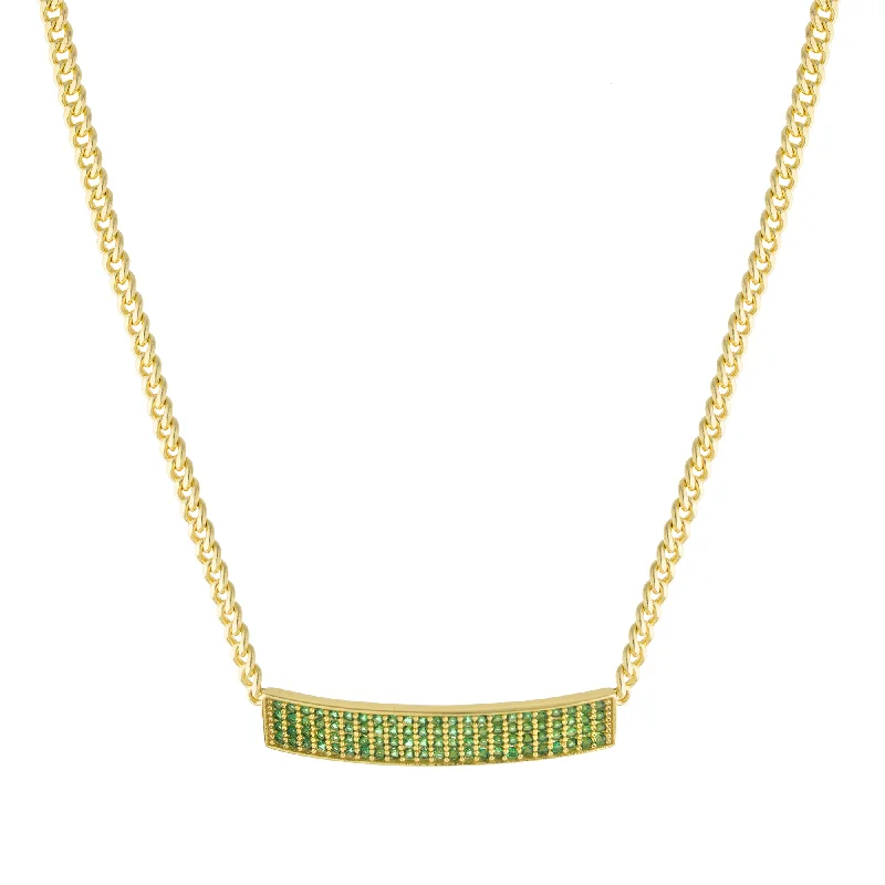 stylish chain necklaces for women -Emerald ID Choker