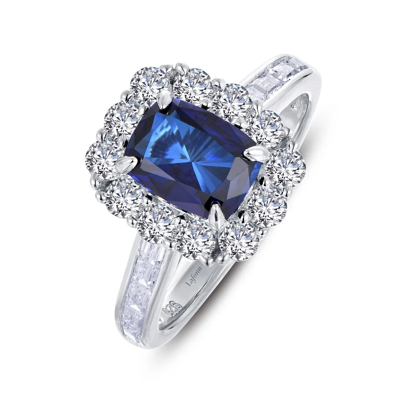 stacking rings for women -Lafonn Classic Cushion Sapphire Ring R0360CSP