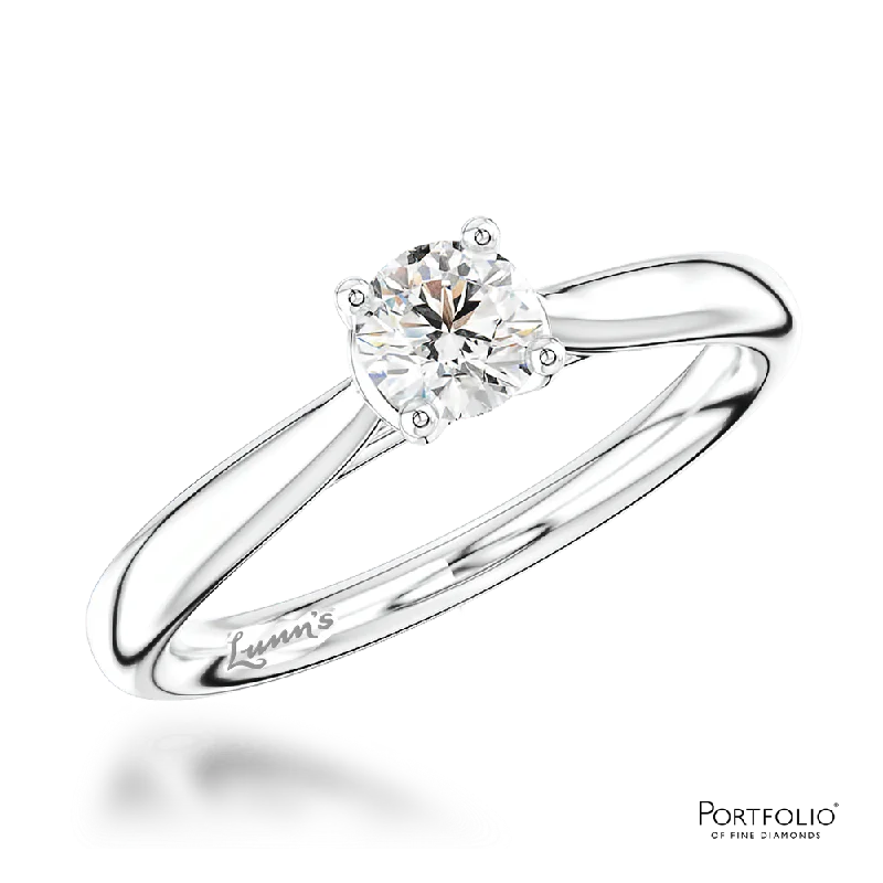 women’s wedding bands -Solitaire 0.30ct E SI1 Diamond Platinum Ring