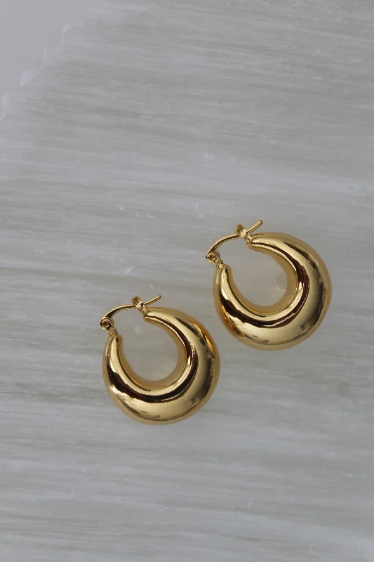 glamorous earrings for women -Chunky U Hoops