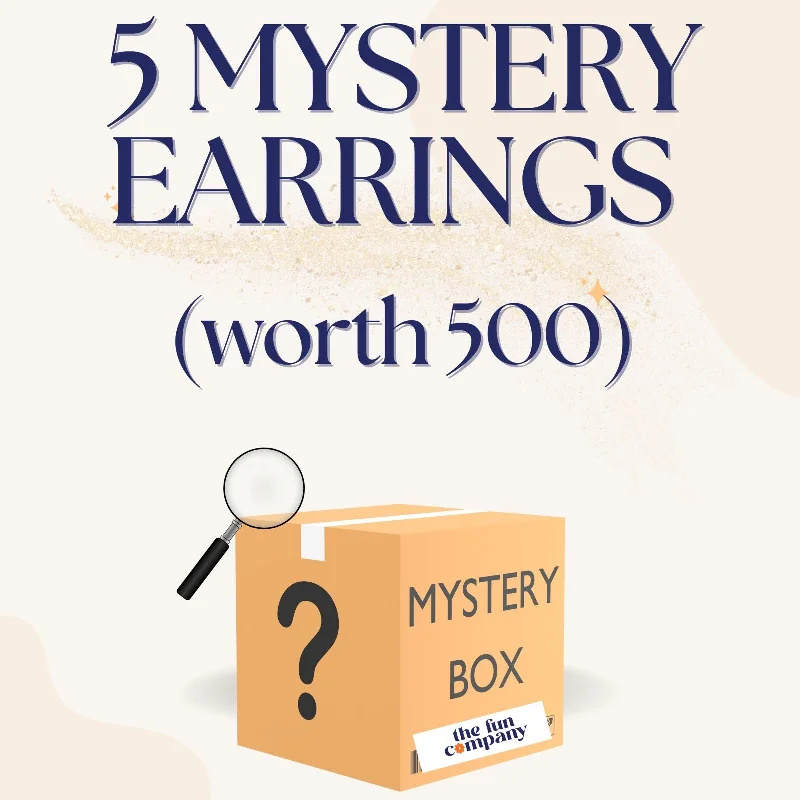 gold stud earrings for women -TFC 5 Earrings Mystery Box