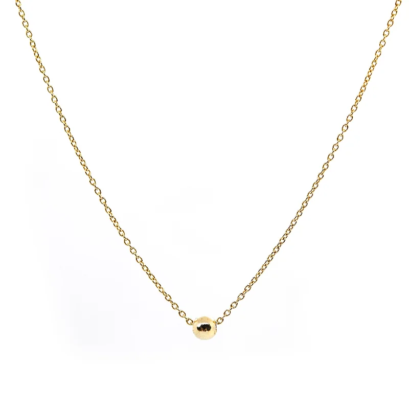 designer name necklaces for women -Single Point Necklace, Solid Gold