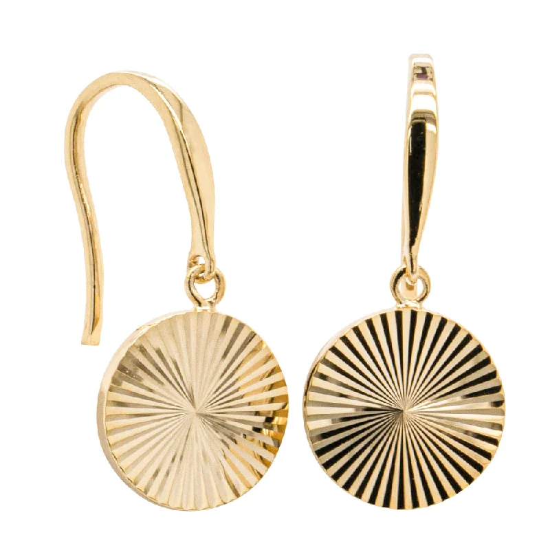 unique earrings for women -9ct Yellow Gold Reflections Mini Drop Earrings