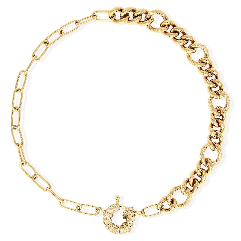 delicate crystal necklaces for women -COSIMA Necklace - Gold