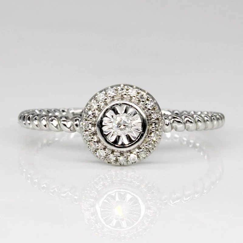 women’s solitaire diamond rings -Diamond Ring | 0.12ctw | SZ 6.25 |