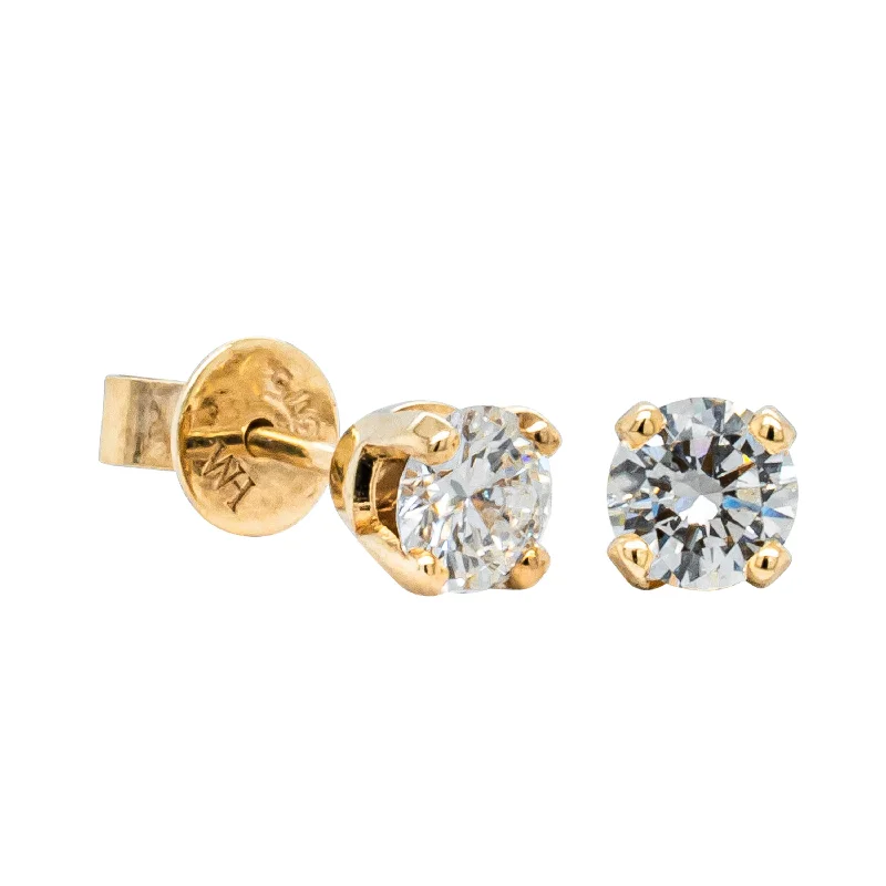 women’s sterling silver earrings -Deja Vu 9ct Yellow Gold .70ct Diamond Earrings