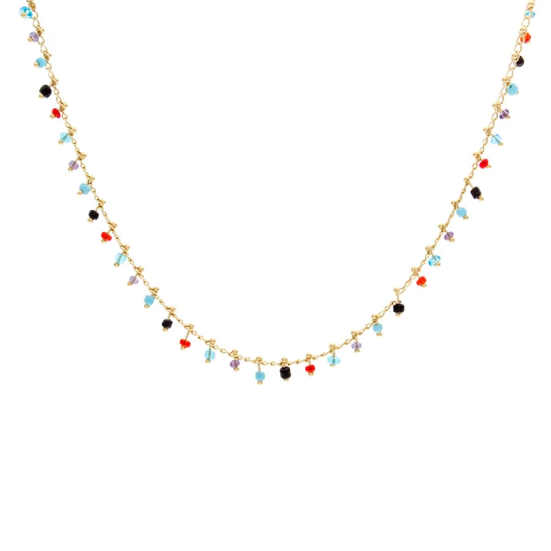 pearl necklaces for women -Multi Color Beads Necklace