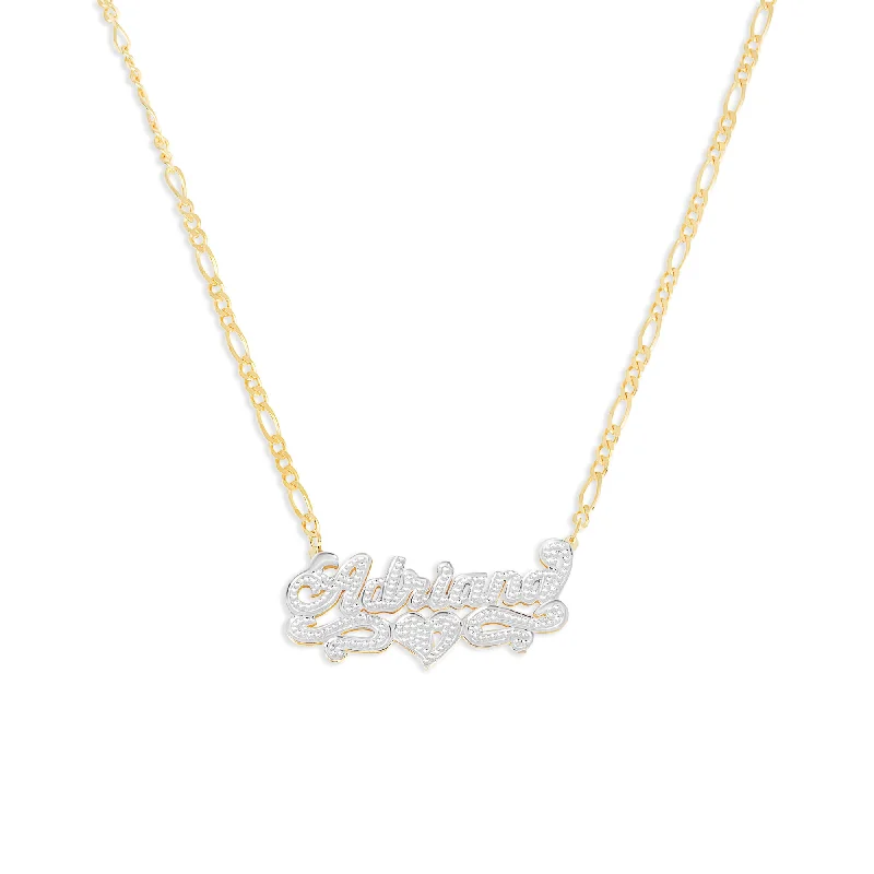 personalized engraved necklaces for women -THE CLASSIC SINGLE HEART NAMEPLATE