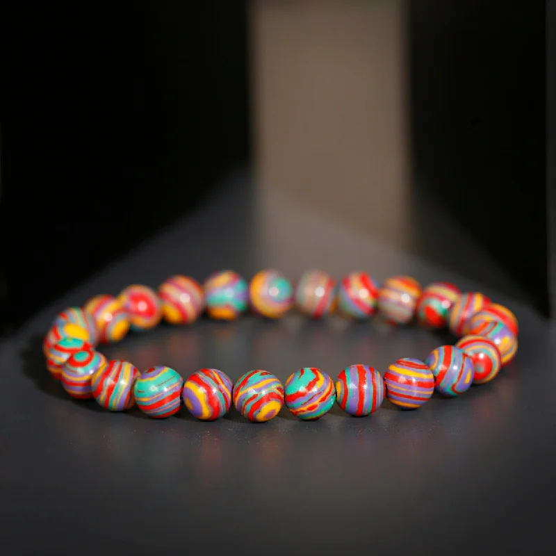 bangles with gemstones -Joyfully Colored Beaded Bracelet