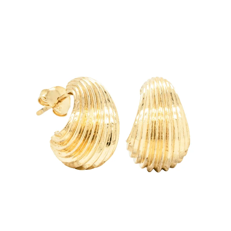 classic diamond earrings -Zoe & Morgan x Walker & Hall Mini Lucia Hoop Earrings - Gold Vermeil