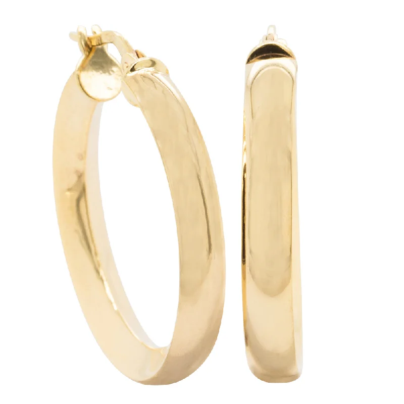 stylish large hoop earrings -9ct Yellow Gold Hoop Earrings