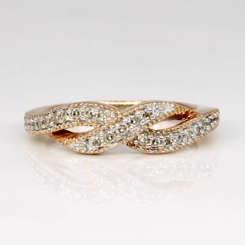 elegant diamond rings for women -Diamond Waterfall Ring | 0.10ctw | SZ 2.75 |