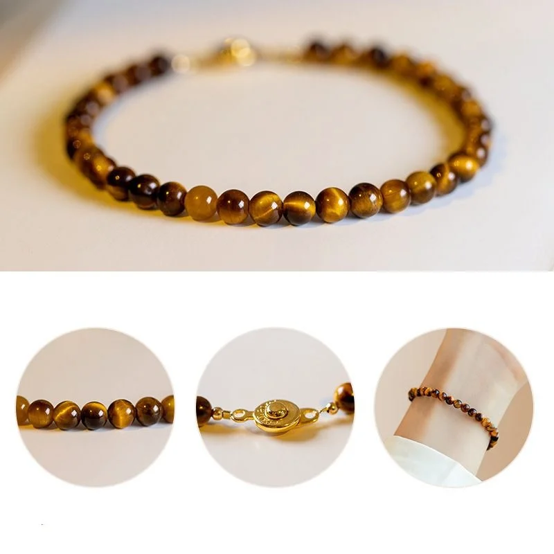 women’s bangles sets -Tiger Eye Wealth Bracelet