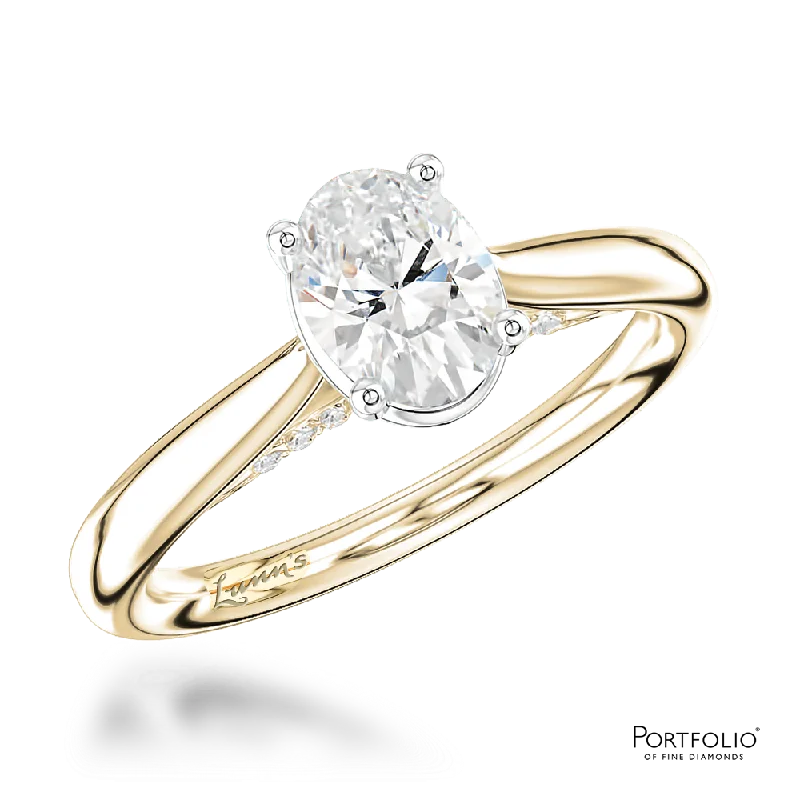 ring sets for women -Solitaire 0.70ct E VS1 Diamond Yellow Gold/Platinum Ring