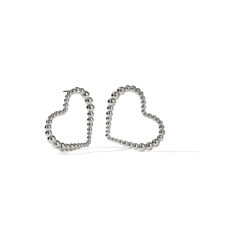 fashion statement earrings -Meadowlark Fizzy Heart Earrings Medium - Sterling Silver