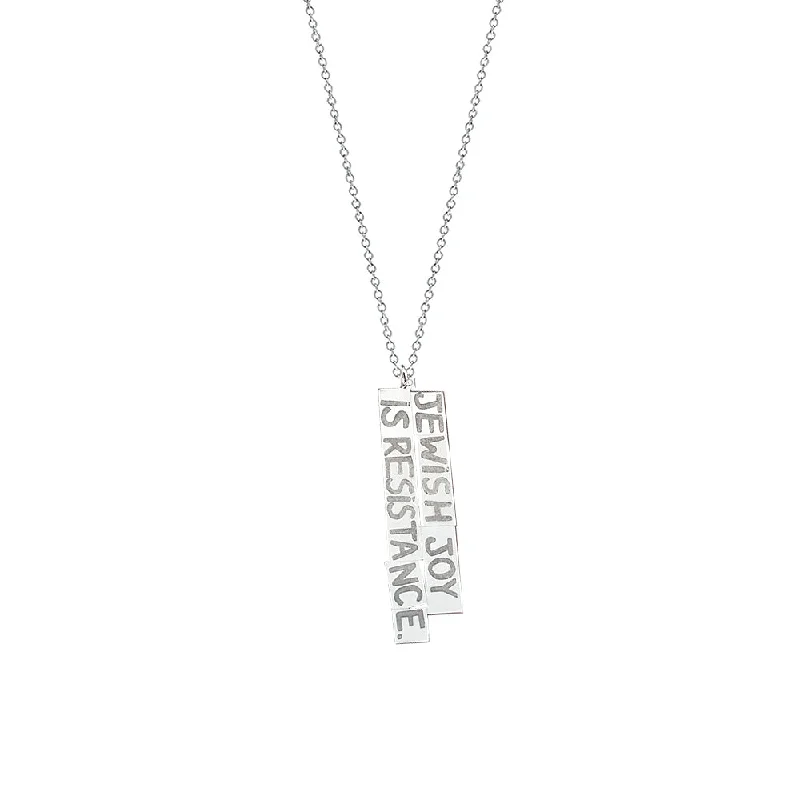 stacked necklaces for women -Jewish Joy is Resistance