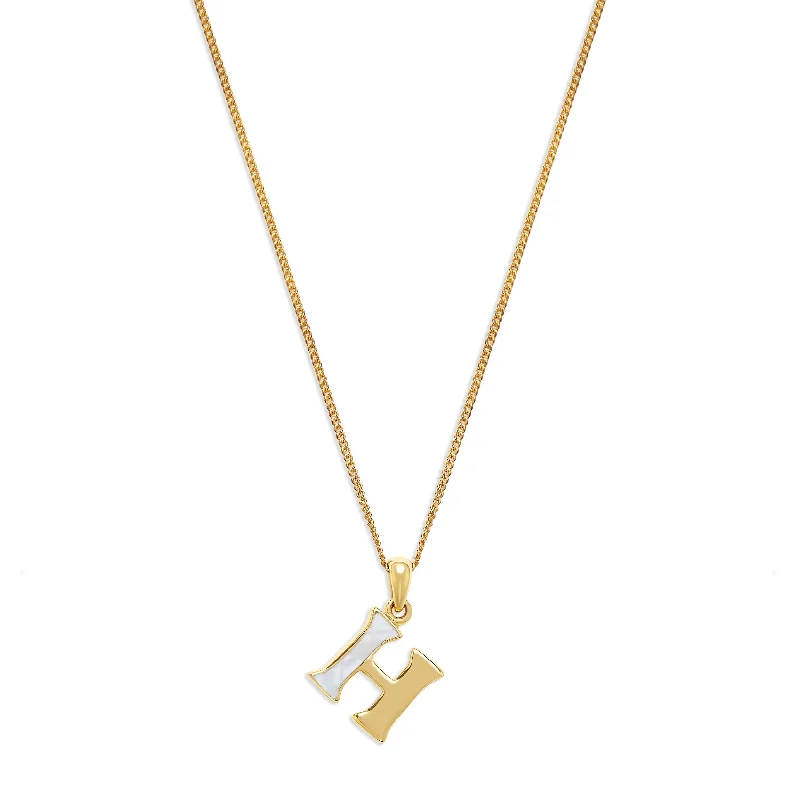 trendy necklaces for women -THE HALF STONE INITIAL NECKLACE