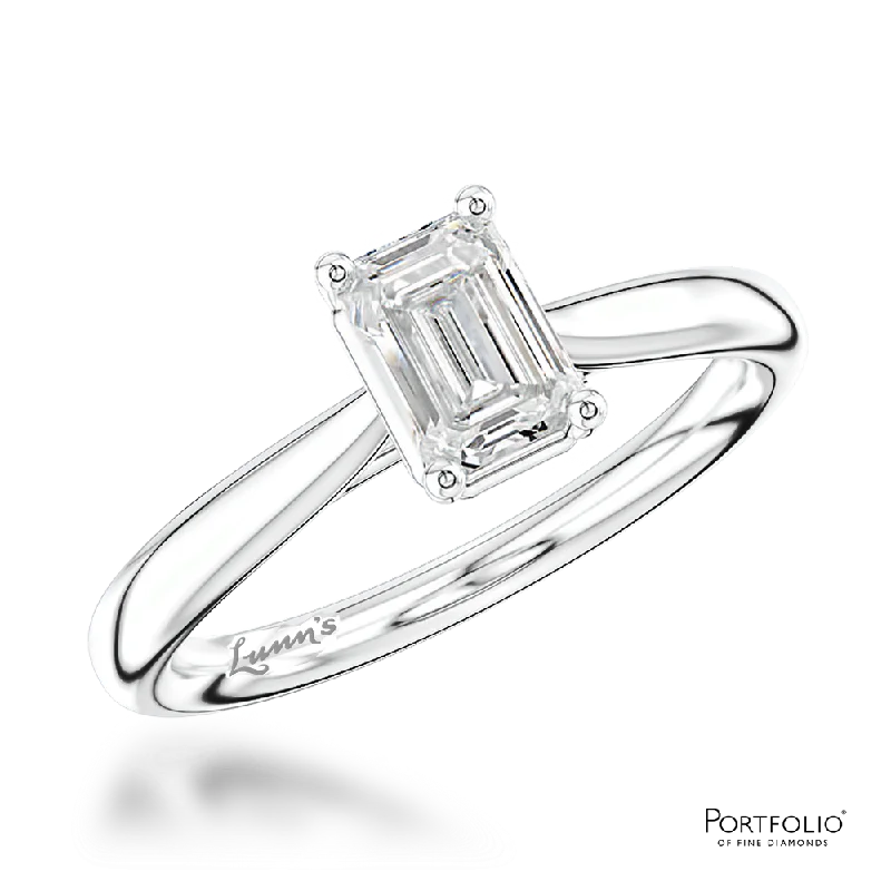 luxury platinum rings -Solitaire 1.20ct F SI1 Diamond Platinum Ring