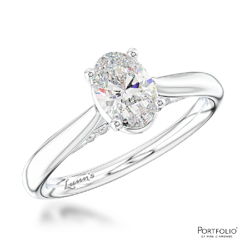 timeless rings for women -Solitaire 0.53ct D SI1 Diamond Platinum Ring